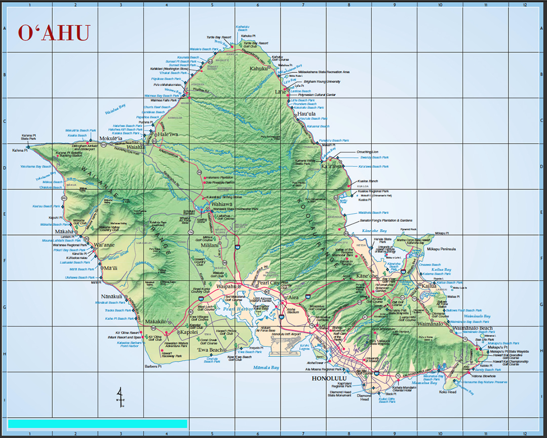 Topo Map Of Oahu